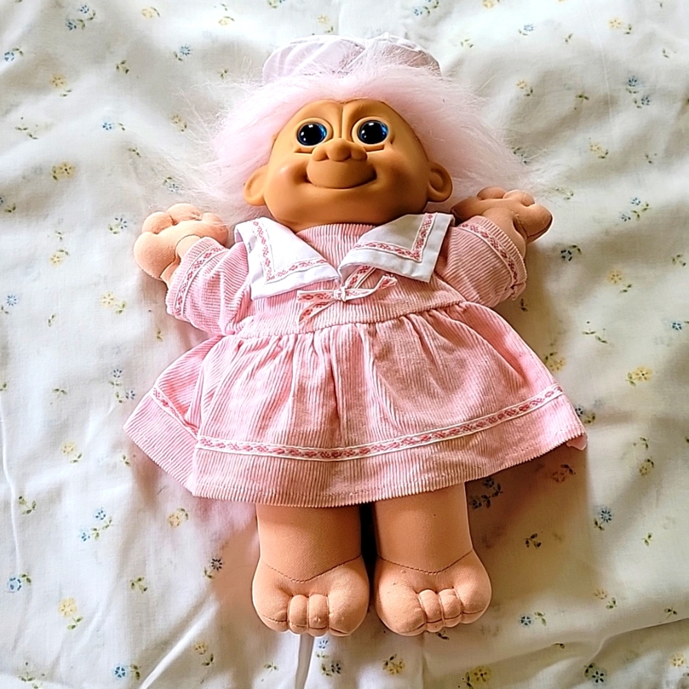 Vintage Russ Beret Pink Trolls Doll
